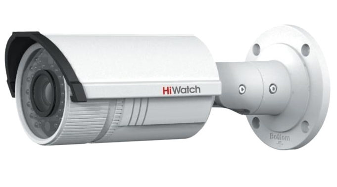 Цветная уличная IP видеокамера HiWatch