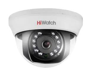 Цветная Купольная AHD/TVI видеокамера для внутреннего наблюдения HiWatch