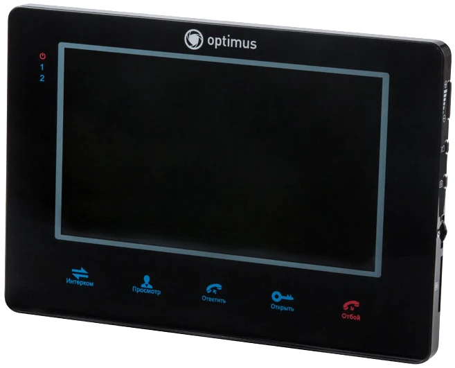МОНИТОР Видеодомофона (без вызывной панели) с записью Optimus VM-7S (black)